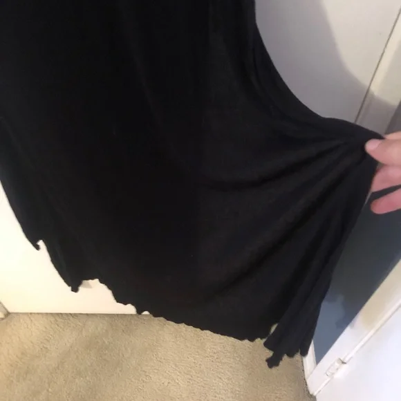 Zara Lightweight Black Sleeveless layered Maxi Dress size Large - Picture 3 of 10